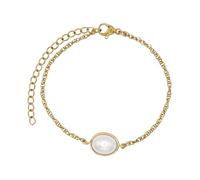 Heideman Saga Bracelet pour femme avec perle en acier inoxydable, 16+5 cm, Acier inoxydable, Pas de pierre précieuse
