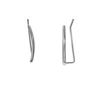 Heideman Saphira Boucles d'oreilles pour femme avec design incurvé en acier inoxydable, Einheitsgröße, Acier inoxydable, Pas de pierre précieuse