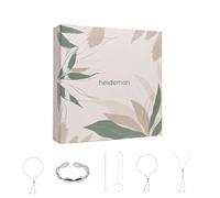 Heideman Summerbox Milan Ensemble de 5 bijoux tendance pour femme Collier de cheville Bracelet Bague Boucles d'oreilles en acier inoxydable Argenté