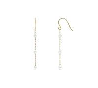 Heideman Velia Boucles d'oreilles pour femme avec perle blanche en acier inoxydable, 5 cm, Acier inoxydable, Pas de pierre précieuse