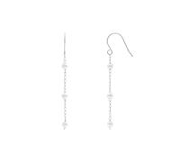 Heideman Velia Boucles d'oreilles pour femme avec perle blanche en acier inoxydable, 5 cm, Acier inoxydable, Pas de pierre précieuse