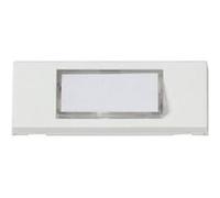 Heidemann Plaque de sonnette 70060, porte-nom simple, blanc pur, 24 V/1 A