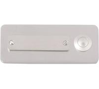 Heidemann 70121 Plaque de sonnette avec porte-nom simple acier inoxydable 24 V/1 A