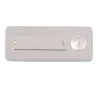 Heidemann 70121 Plaque de sonnette avec porte-nom simple acier inoxydable 24 V/1 A