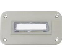 Heidemann 70142 Plaque de sonnette avec porte-nom simple acier inoxydable 24 V/1 A