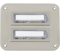 Heidemann 70143 Plaque de sonnette avec porte-nom x2 acier inoxydable 24 V/1 A