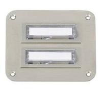 Heidemann 70143 Plaque de sonnette avec porte-nom x2 acier inoxydable 24 V/1 A