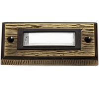 Heidemann 70301 Plaque de sonnette avec porte-nom simple bronze 24 V/1 A