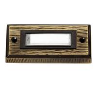 Heidemann 70301 Plaque de sonnette avec porte-nom simple bronze 24 V/1 A