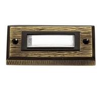 70301 Plaque de sonnette avec porte-nom simple bronze 24 V/1 a - bronze - Heidemann