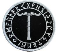 Heidenklamotten Irminsul dans Rune Circle, patch Yggdrasil brodé pour couture/repassage | Arbre du monde viking, arbre de vie, runes de cendres du monde