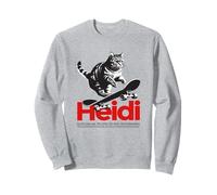 HEIDI - Joli nom de fille avec un chat & un skateboard Sweatshirt