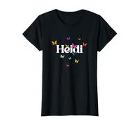 Heidi - Joli prénom de Fille avec des Papillons colorés T-Shirt