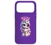 Heidi Motif Licorne Mignon pour Fille Nom Heidi Coque pour iPhone 17 Pro Max