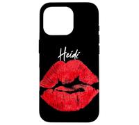 Heidi Red Lips Prénom personnalisé Coque pour iPhone 16 Pro