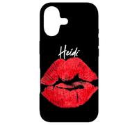 Heidi Red Lips Prénom personnalisé Coque pour iPhone 17