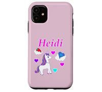 Heidi T-Shirt d'anniversaire Licorne Personnalisable pour Fille Coque pour iPhone 11