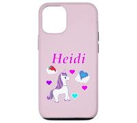 Heidi T-Shirt d'anniversaire Licorne Personnalisable pour Fille Coque pour iPhone 12/12 Pro