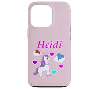Heidi T-Shirt d'anniversaire Licorne Personnalisable pour Fille Coque pour iPhone 13 Pro