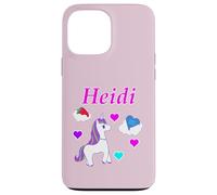 Heidi T-Shirt d'anniversaire Licorne Personnalisable pour Fille Coque pour iPhone 13 Pro Max