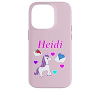 Heidi T-Shirt d'anniversaire Licorne Personnalisable pour Fille Coque pour iPhone 14 Pro
