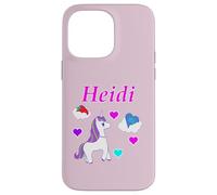 Heidi T-Shirt d'anniversaire Licorne Personnalisable pour Fille Coque pour iPhone 14 Pro Max