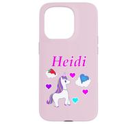 Heidi T-Shirt d'anniversaire Licorne Personnalisable pour Fille Coque pour iPhone 15 Pro