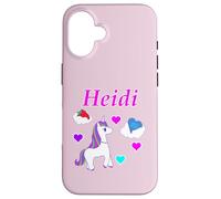 Heidi T-Shirt d'anniversaire Licorne Personnalisable pour Fille Coque pour iPhone 16