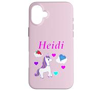 Heidi T-Shirt d'anniversaire Licorne Personnalisable pour Fille Coque pour iPhone 16 Plus