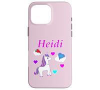 Heidi T-Shirt d'anniversaire Licorne Personnalisable pour Fille Coque pour iPhone 16 Pro Max