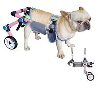 HEIDOUOZ Chariot Chien Handicapé Chariot, Aides à la rééducation réglables for Les Animaux de Compagnie blessés par l'arthrite, Soutien de la Hanche à la mobilité des Animaux(Pink,XX-Small)
