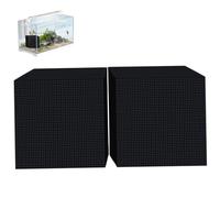 Heidouse 2pcs Cube de purificateur à bilan d'eau 4x4x4In Filtration Forte Activé de Carbone Aquarium Carbone réutilisable Réservé d'eau 'élevage avec Structure en nid 'Abeille pour Le réservoir pêche
