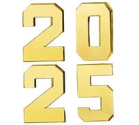 Heidouse 4pcs 2025 Numéros de charcuterie Remplissables 10 Numéro Charcuterie Box Golden 2025 Plateau de nourriture pour la fête, décorations de fête de remise des diplômes