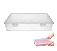 Heidouse Boîte de rangement de fichiers en plastique 10.67x7.72x1.97 Boîte document transparent à poussière sécurisée portable pour la maison, l'école et le bureau