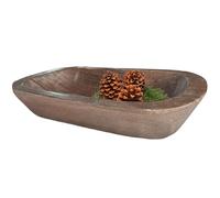 Heidouse Bols en bois décoratif, 9, 8x5, 9 x 2 pouces bol de pâte en bois vintage pour la ferme, le restaurant, le café, la pièce maîtresse de bougies