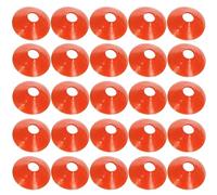 Heidouse Cônes de Football 25pcs 7x2 Small Portable Lightweight épaississez Les cônes d'entraînement de Football Basket-Ball avec des Enfants Hole Basic Obstacle Course pour Le, Le Patinage, Le ba
