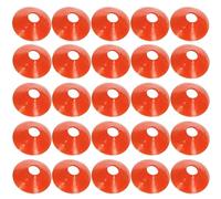 Heidouse Cônes de Football 25pcs 7x2 Small Portable Lightweight épaississez Les cônes d'entraînement de Football Basket-Ball avec des Enfants Hole Basic Obstacle Course pour Le, Le Patinage, Le ba