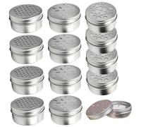 Heidouse Conteneur de Perles de parfums 12pcs 80 ML Conteneurs d'étain avec couvercles nid d'abeille, pétales et Fleurs Creux ou boîtes en Aluminium polyvalentes vides pour Le désamortisseur 'air