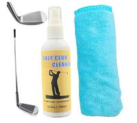 Heidouse Kit de Nettoyage du Club de Golf avec Un nettoyant Club Golf 100 ML et Un Chiffon Nettoyage pour polisseur Restaurateur Professionnel
