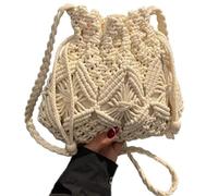 Heidouse Macrame Purse, Boho Crochet Crossbody Sac avec cordon, sac à main en crochet pour la plage d'été des femmes, fourre-tout