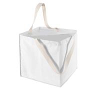 Heidouse Sac d'organisateur de Cintre 14x14x14 2 Compartiment Pliable Plivas Hanger Handder Sac avec poignée pour Le Stockage et l'organisation à Domicile, Blanc, Suspendre Les étagères