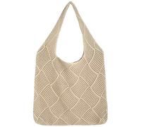 Heidouse Sac fourre-tout au crochet, sac à main au crochet en mailles boho, de plage en tricot de grand capacité pour femmes Summer Beach Dating Shopping
