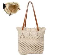 Heidouse Sac fourre-tout crochet, boho creux en maille portable de grande capacité sac à plage crochet pour les femmes de datation de datation à la plage d'été, bacs