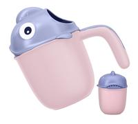 Heidouse Tasse de rinçage pour bébé, des Jouets de Bain pour bébé en Plastique 6, 3x6, 2 Pouces avec 7 Prises d'eau et poignée Confortable, Conception Poisson-Clown pour Douche, shampooings