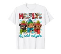 Heifers It's Cold Outside Chapeau de Père Noël Famer Life T-Shirt