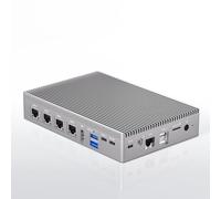 HEIGAOLAPC Firewall Micro Appliance, Mini Ordinateur, 12th N100(3.4 GHz) 8GB RAM 128GB eMMC, Type-C USB 3.2, Four LAN 2.5G Ethernet, Dual Display, 4K 60Hz, WiFi BT 5.2, pour Entreprises Maiso
