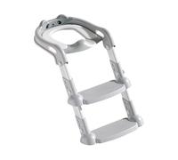 Height Adjustable Baby Toilet Step Stool with Wide Nonslip Treads Foldable Design Potty Trainer for Bathroom Safety Kids Step Stool Toilet Seat