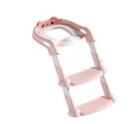 Height Adjustable Baby Toilet Step Stool with Wide Nonslip Treads Foldable Design Potty Trainer for Bathroom Safety Kids Step Stool Toilet Seat