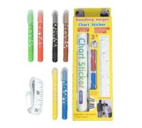 Height Chart - Growth Chart - Doodling Height Measuring Sticker Decorative Growth Wall Sticker For Nursery, Kids Bedroom, Classroom, Playroom, Fun And Interactive Child Growing Trackerr For Home Déco