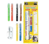 Height Chart - Tableau de croissance - Doodling Height Measuring Sticker mural décoratif pour la chambre d' , la salle de classe, la salle de jeux, le traceur de croissance des amusant